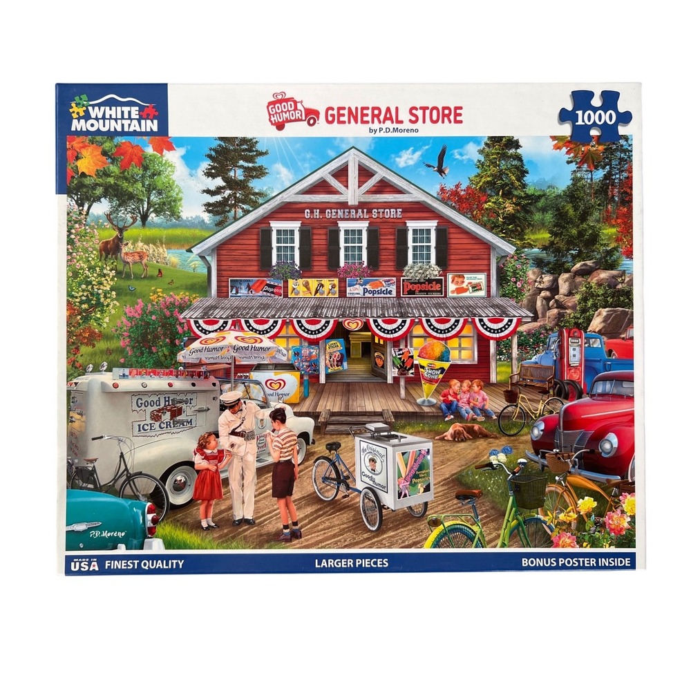 White Mountain Puzzles Good Humor General Store 1000 Piece Puzzle Complete